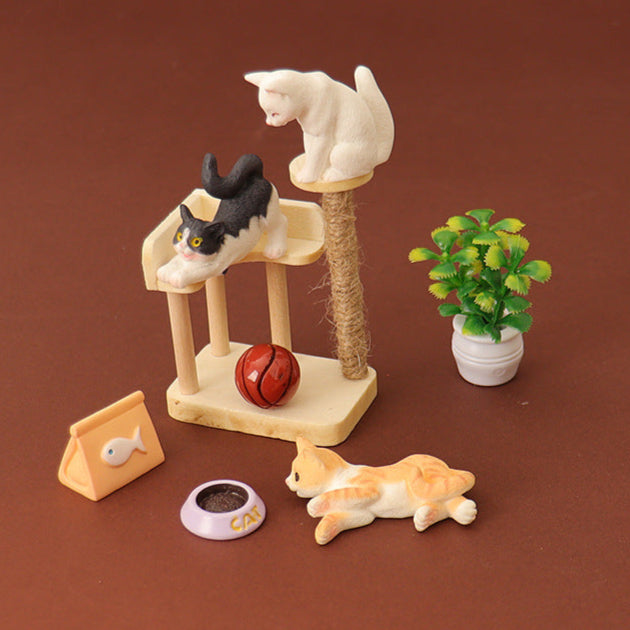 Dollhouse Cat Scratch Board Furniture Accessory