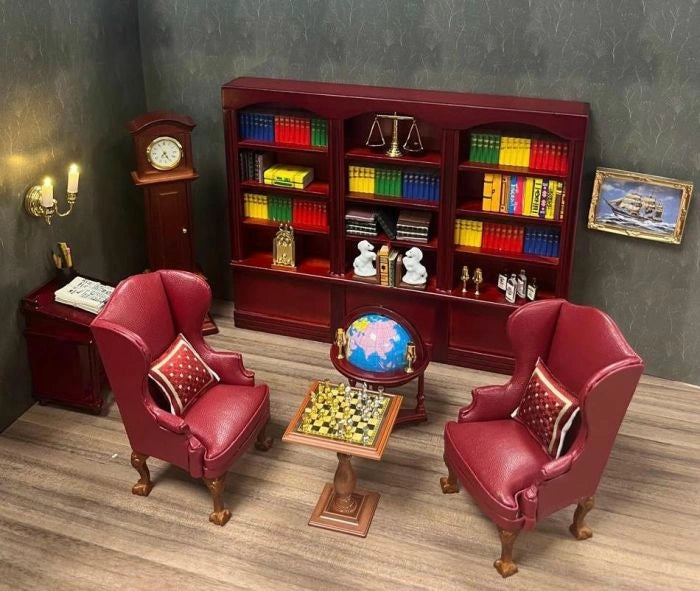 Walnut Chess Table and Chess Set