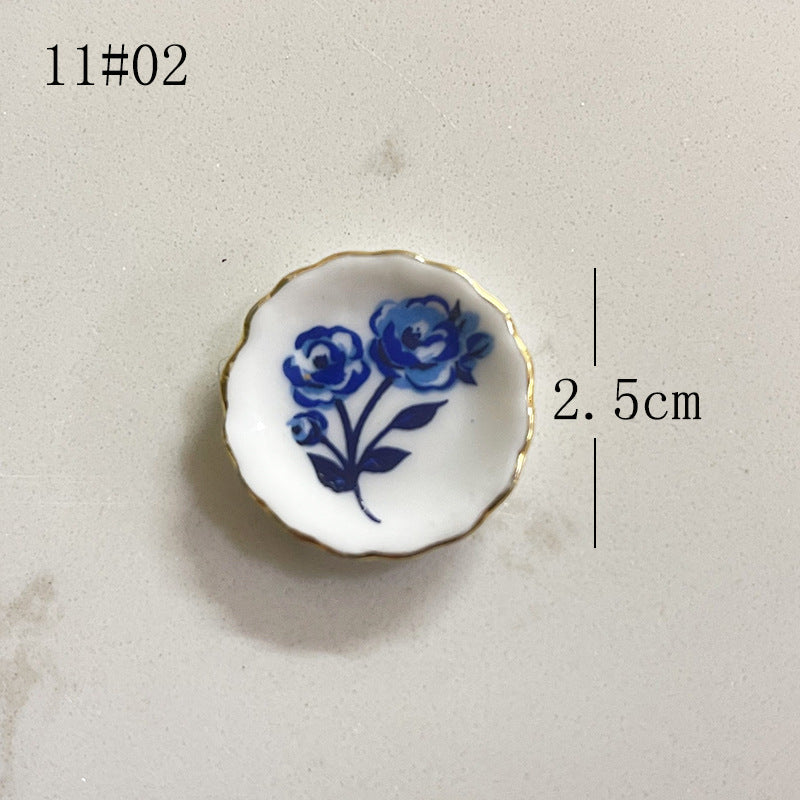Mini Ceramic Dish Plates for dollhouse Kitchen Plates(87 skus)