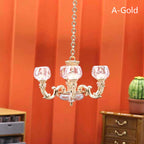 1:12 DOLLHOUSE Simulation Retro Chandelier Dollhouse Accessories