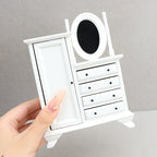 1:12 Dollhouse wooden  Decoration European Style Storage Dressing Cabinet