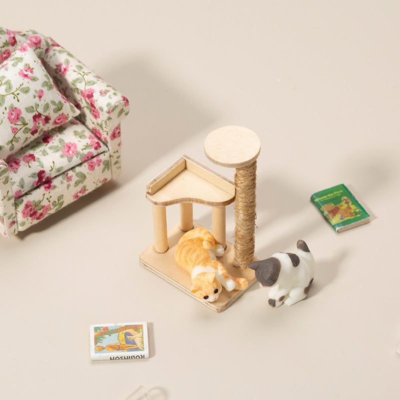 1:12 Dollhouse MiniatureCat Shelf Cat Scratching Board