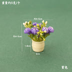 Dollhouse Miniature Plant Pot with Colorful Floral