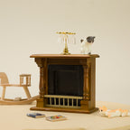 1:12 Dollhouse Furniture Ornament Wooden Simulation Fireplace
