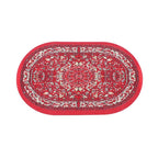 1:12 Dollhouse Floor Decoration Miniature Oval Carpet Turkish Woven Rug