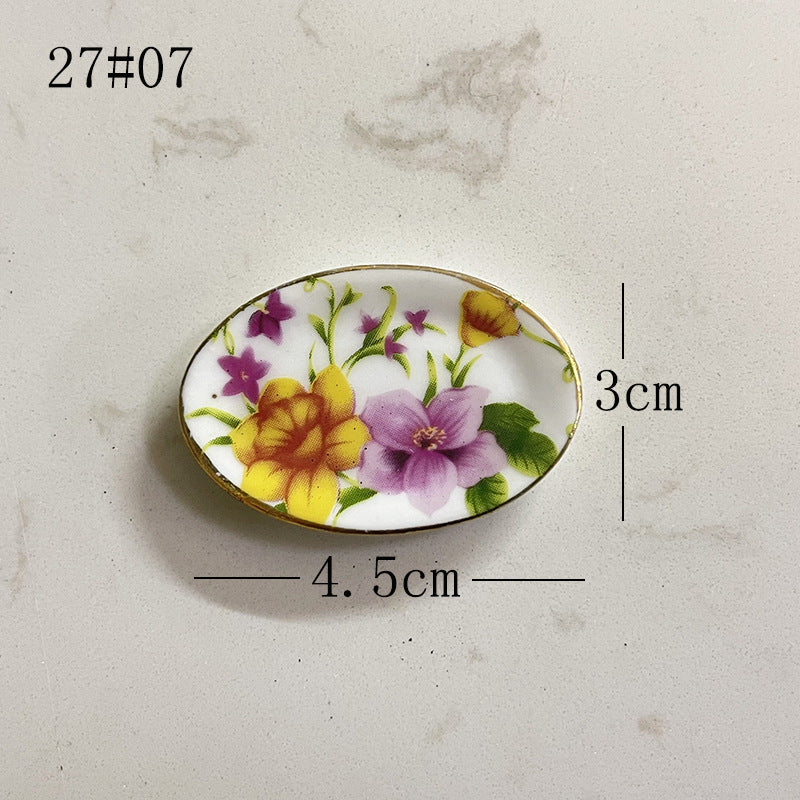 Mini Ceramic Dish Plates for dollhouse Kitchen Plates(87 skus)