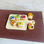 Miniature Food Play Fruit Square Tower Mini Cute Simulation Cake Dollhouse Dollhouse Fridge Magnet Accessories