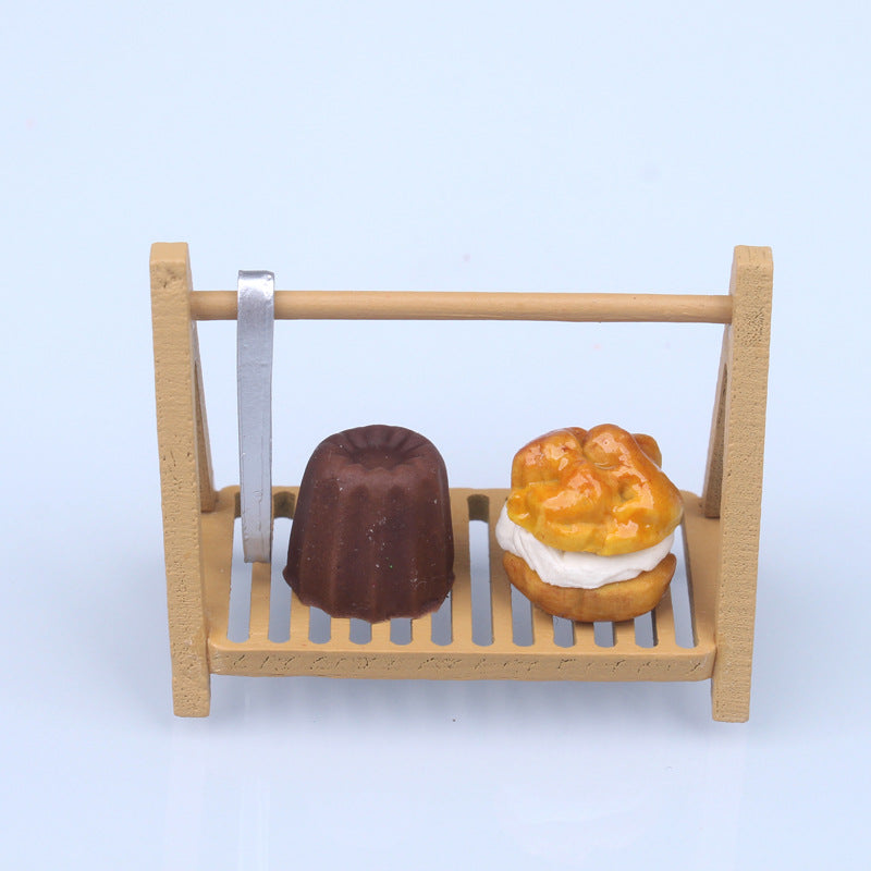 Dollhouse Miniature Food Mini Bread Rack Kitchen Baking Supermarket Model Photography Props