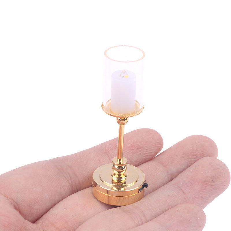 1:12 Dollhouse Furniture with Light-Up Chandelier Ceiling Decorative Lantern Miniature Scene Model