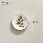 Mini Ceramic Dish Plates for dollhouse Kitchen Plates(87 skus)