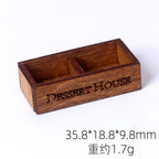 Mini Wooden Dessert Bread Box Dollhouse DIY Handmade Miniature Food Miniature Toy