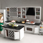 Dollhouse Kitchen Set 112 Scale 3Piece Large Wooden Miniature