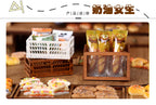 Mini Iron Mesh Wooden Frame Storage Box Organizer Basket Dollhouse Miniature Scene Decoration