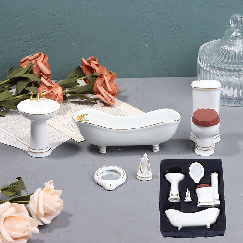 1:12 Bathroom Suite 5pcs Set for  Dollhouse