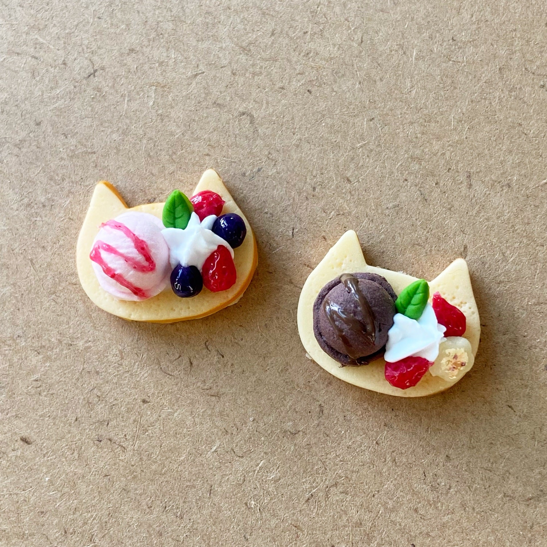 Simulation Cute Strawberry Ice Cream Toast Bread Miniature Food Play Mini Dollhouse Props