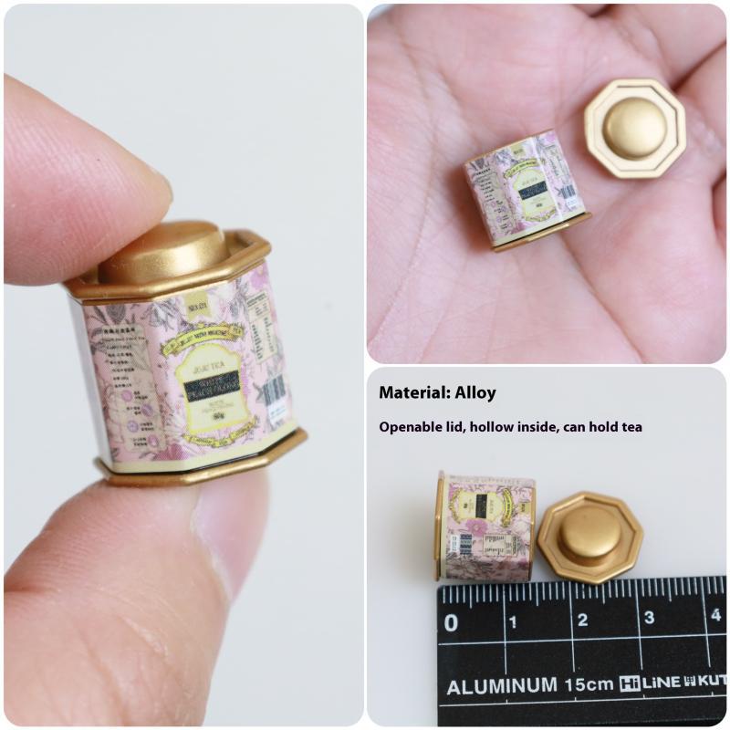 Dollhouse Themed Alloy Tea Canister Ornament