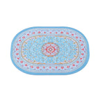 1:12 Dollhouse Floor Decoration Miniature Oval Carpet Turkish Woven Rug