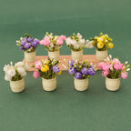 Dollhouse Miniature Plant Pot with Colorful Floral
