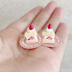 Miniature Simulated Triangle Strawberry Slice Cake Miniature Food Play Toy Six-Eighths Dollhouse Dessert Shop Decoration