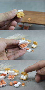 Dollhouse Miniature Food 1:12 Scale Food Egg Fresh Box Egg Tray