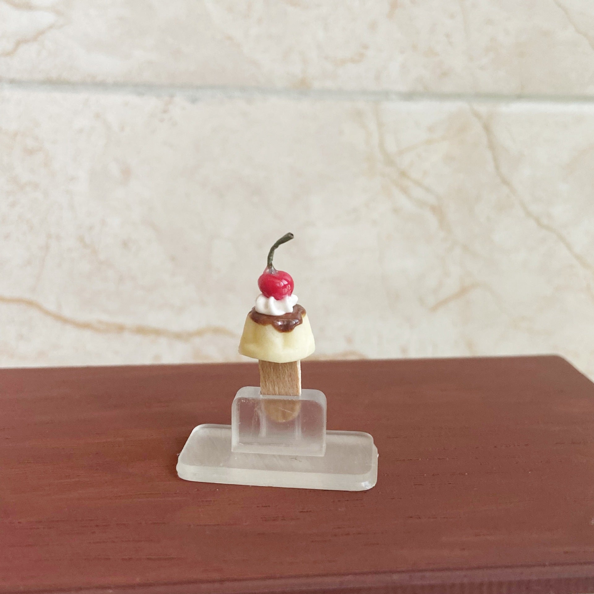 Miniature Simulation Food Play Pudding Stick Miniature Food Play Dessert Shop Dollhouse 1:12 Scale Accessories