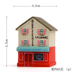 Minimalist Japanese Style Dollhouse Moss Succulent Flower Arrangement Shooting Props Desktop House Decoration
