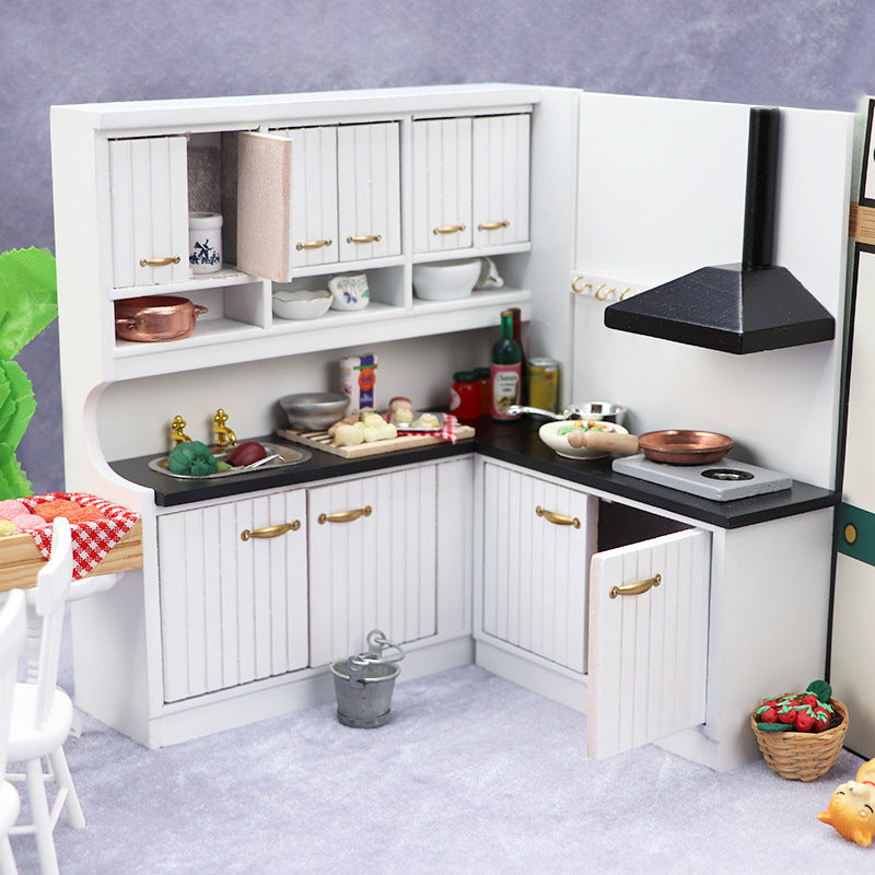 1:12 Dollhouse Dollhouse Mini White Kitchen 2-Piece Set