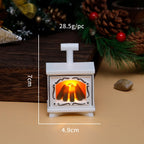 1:12 Dollhouse Miniature Model Scene Accessories LED Light-Up Small Fireplace Night Light Wood