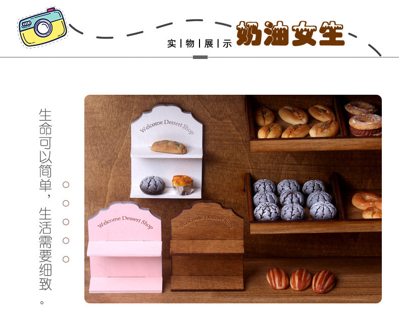 Mini Wooden Storage Rack Wall-Mounted Welcome Rack Dollhouse Miniature Toy