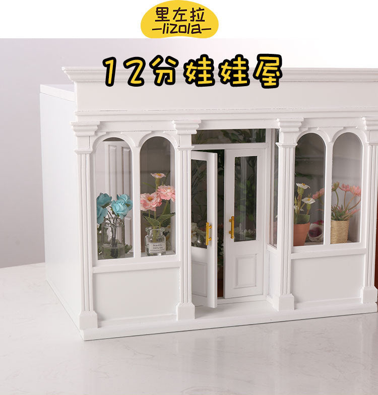 Wooden Dollhouse Model 112 Scale European Elegance Openable Doors