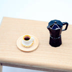 Dollhouse Mini Coffee Cup and  Wooden Tray