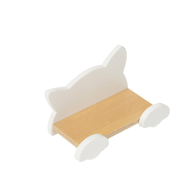 1:12 Dollhouse Accessories Miniature Furniture Cat Wooden Shelf Wall Hanging Rack