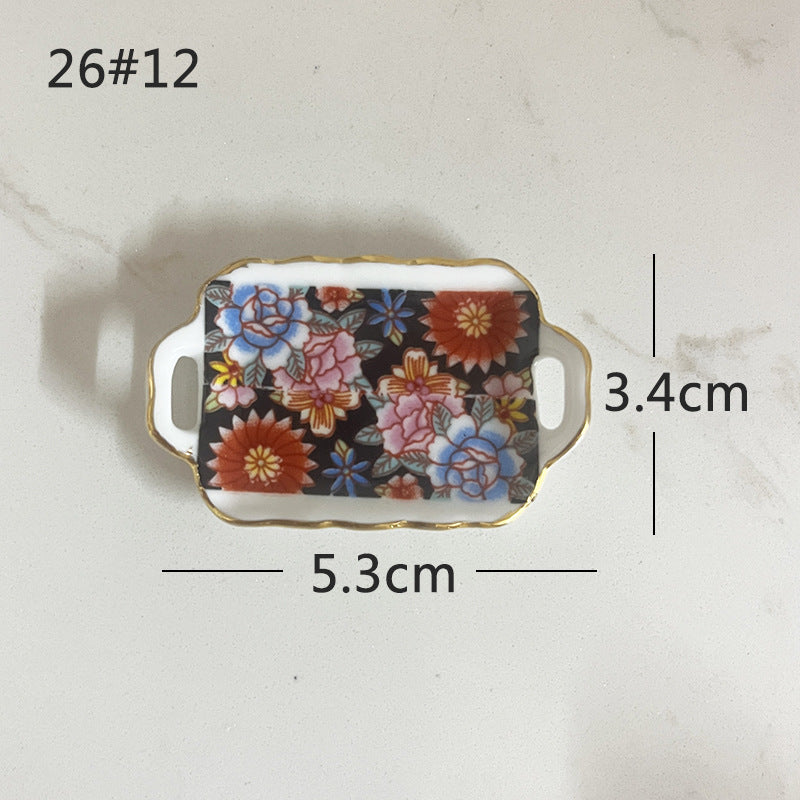 Mini Ceramic Dish Plates for dollhouse Kitchen Plates(87 skus)