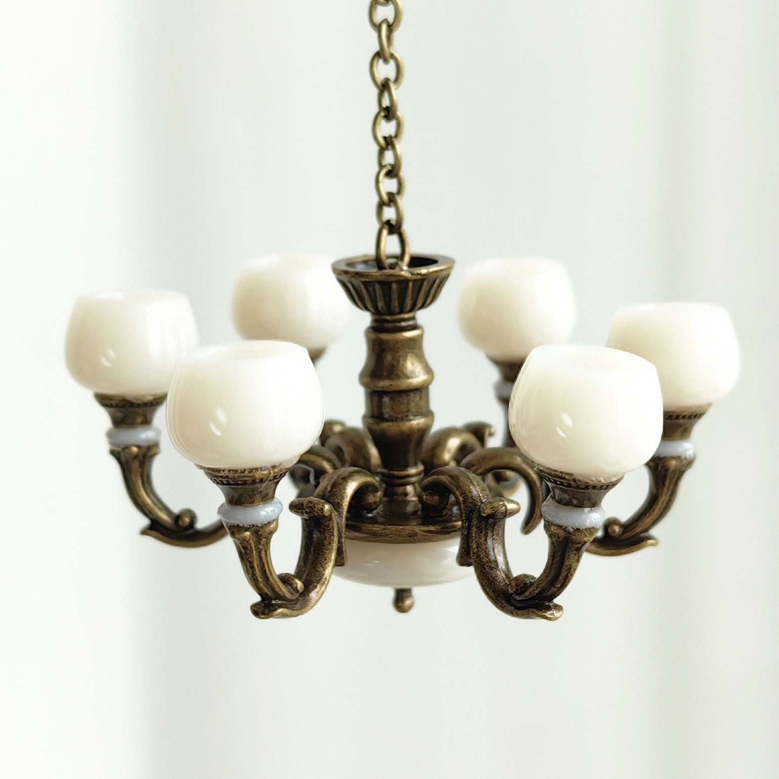 1:12 Dollhouse Living Room Vintage Chandelier Miniature Luxury Light