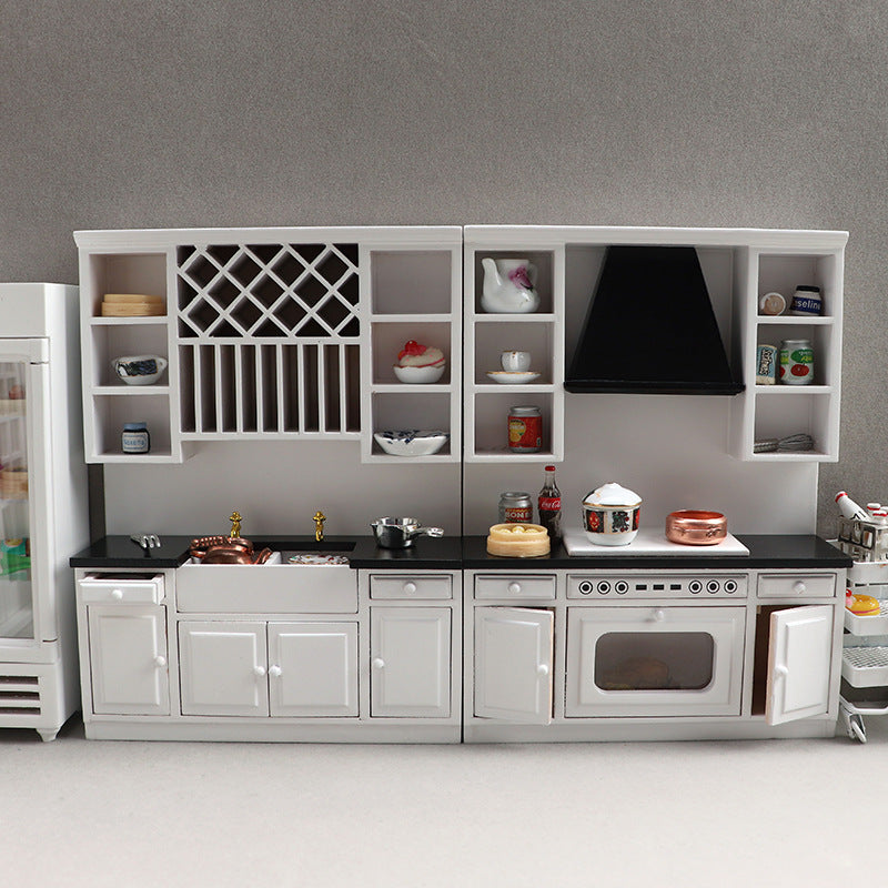 Dollhouse Kitchen Set 112 Scale 3Piece Large Wooden Miniature