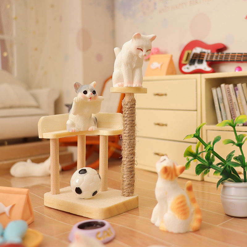 Dollhouse Cat Scratch Board Furniture Accessory
