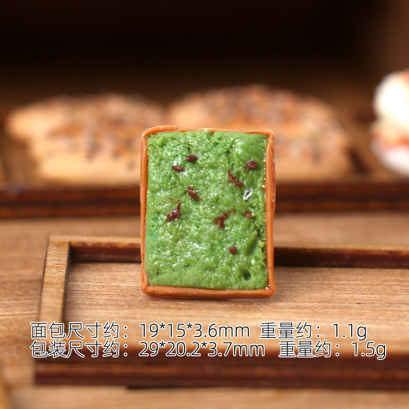 Miniature Realistic Handmade Clay Bread Exquisite Bagged Dollhouse Miniature Food