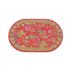 1:12 Dollhouse Floor Decoration Miniature Oval Carpet Turkish Woven Rug