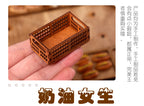Mini Hollow Wooden Frame Storage Box Organizer Basket Dollhouse Miniature Scene Decoration