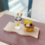 Miniature Christmas Cookies Ice Cream Bowl Fun Food Play Six-Dimensional Dessert Shop Dollhouse Accessories