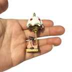 1:12 Dollhouse Miniature Table Lamp White Shade Bedside Lamp