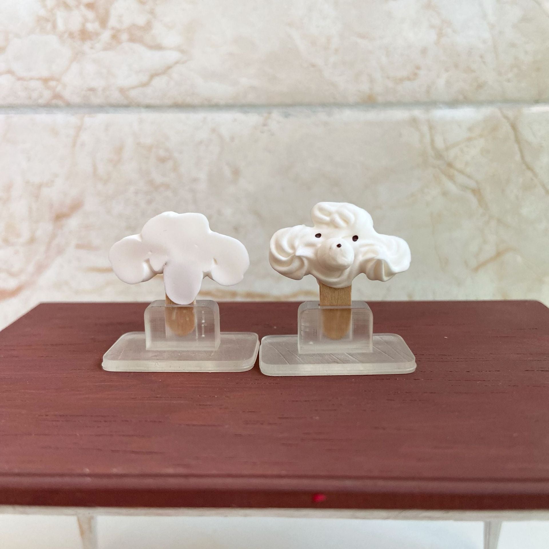 Miniature Food Ice Cream Stand Dollhouse Props Six-Eighths Doll Dessert Shop Scene Decoration