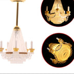 1:12 Dollhouse Miniature Light  LED Five Fake Candle Chandelier Ceiling Light