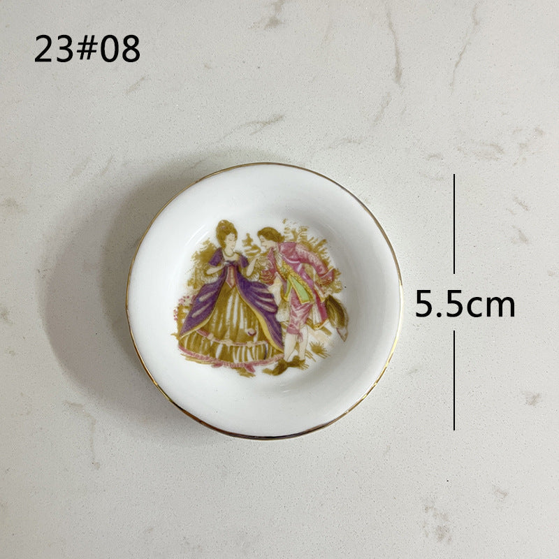 Mini Ceramic Dish Plates for dollhouse Kitchen Plates(87 skus)