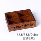 Mini Wooden Dessert Bread Box Dollhouse DIY Handmade Miniature Food Miniature Toy