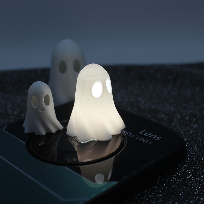 112 Dollhouse Halloween Scene Nightlight Ghost Ornament