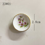 Mini Ceramic Dish Plates for dollhouse Kitchen Plates(87 skus)