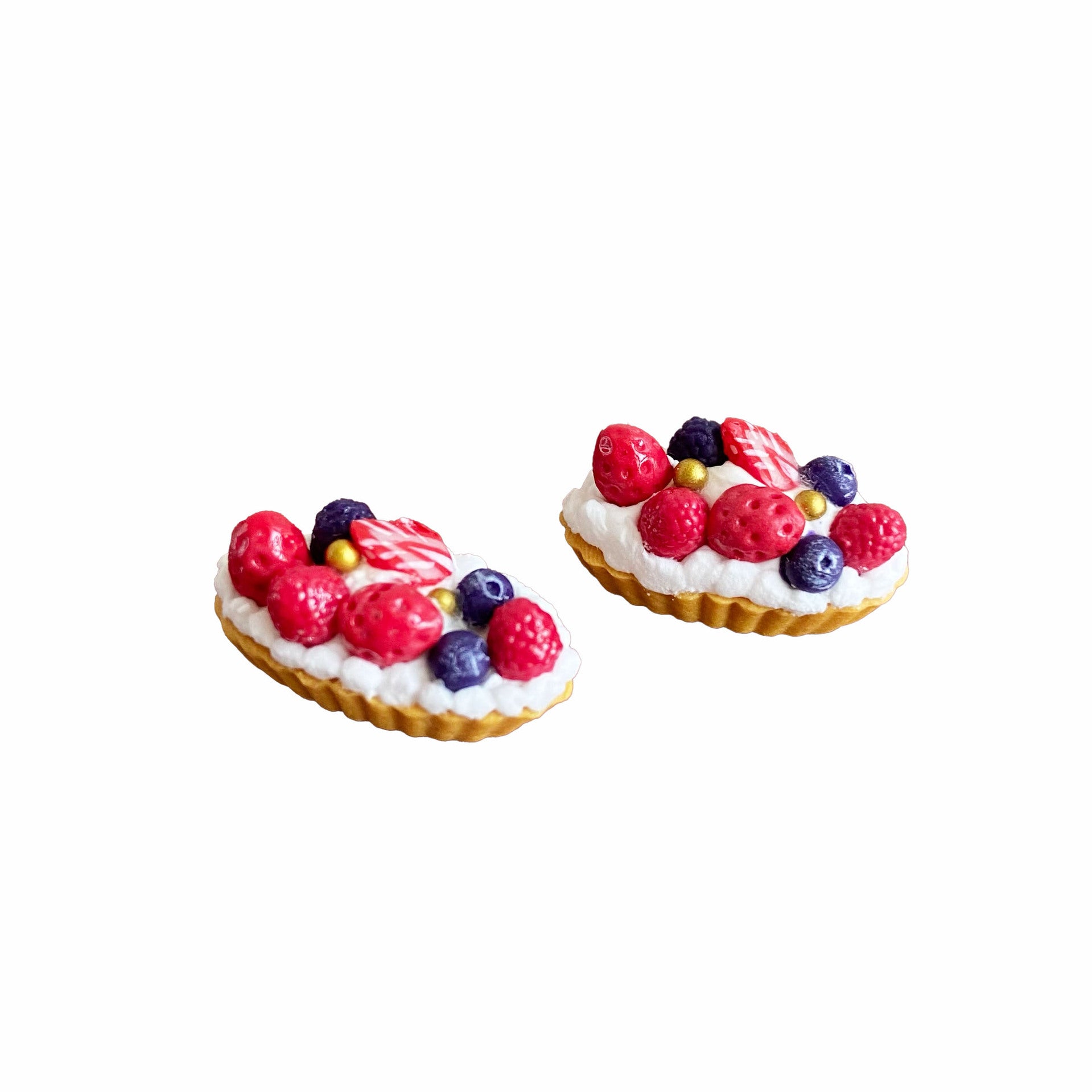 Miniature Simulation Food Toys Strawberry Blueberry Boat Pie Cute Cake Dollhouse Decoration Accessories