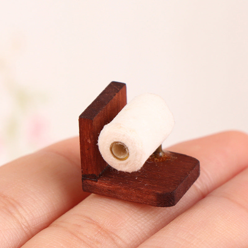 Miniature 112 Dollhouse Toilet Paper Bathroom Accessories