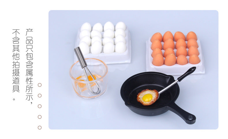 Dollhouse Miniature Food Play Miniature Simulation Eggs Duck Eggs Supermarket Handmade Model Photo Props